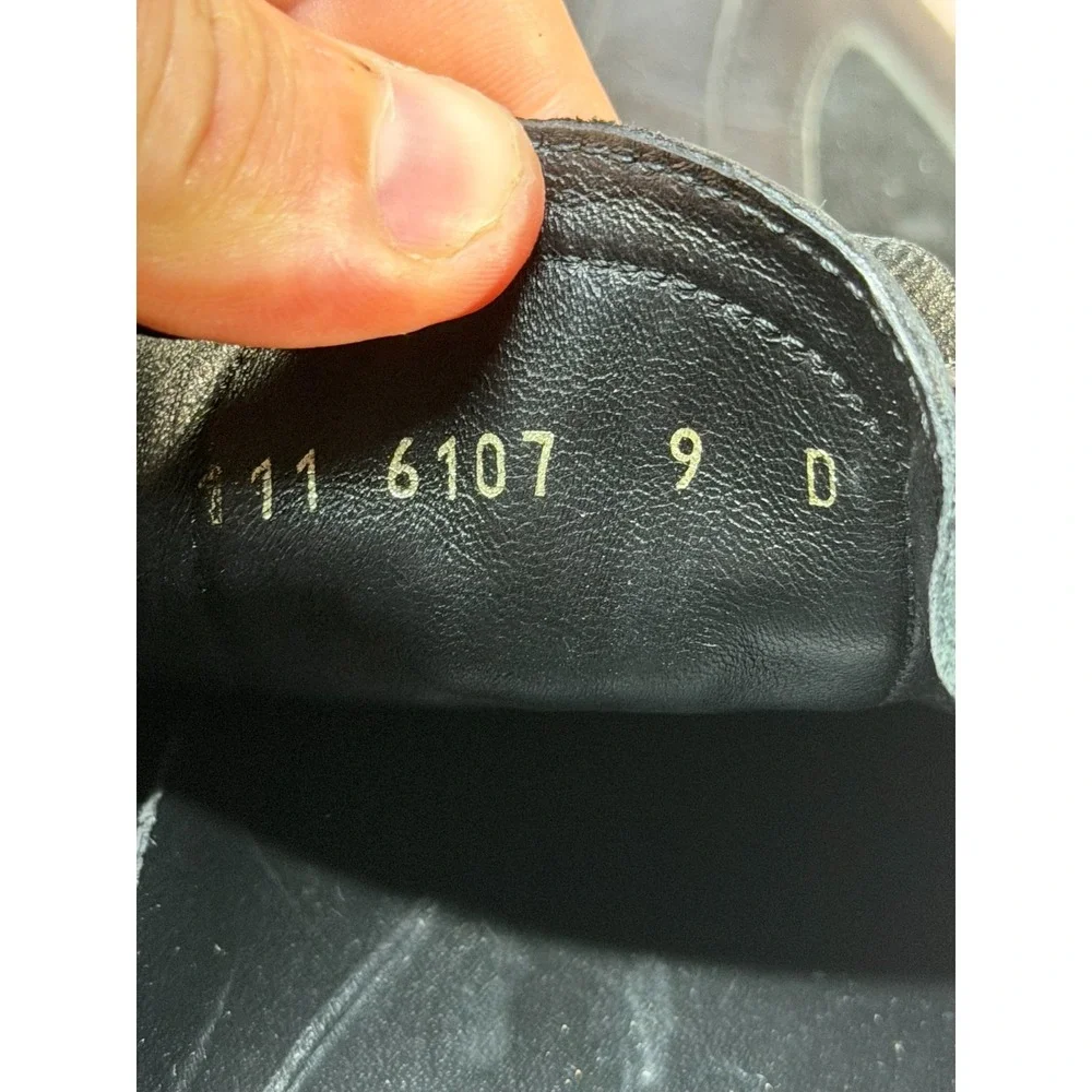 Gucci Leather Low Trainer Black Suede Sneakers 111 6107 Size 9D Made in Italy